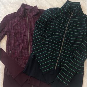 Two lululemon zip ups